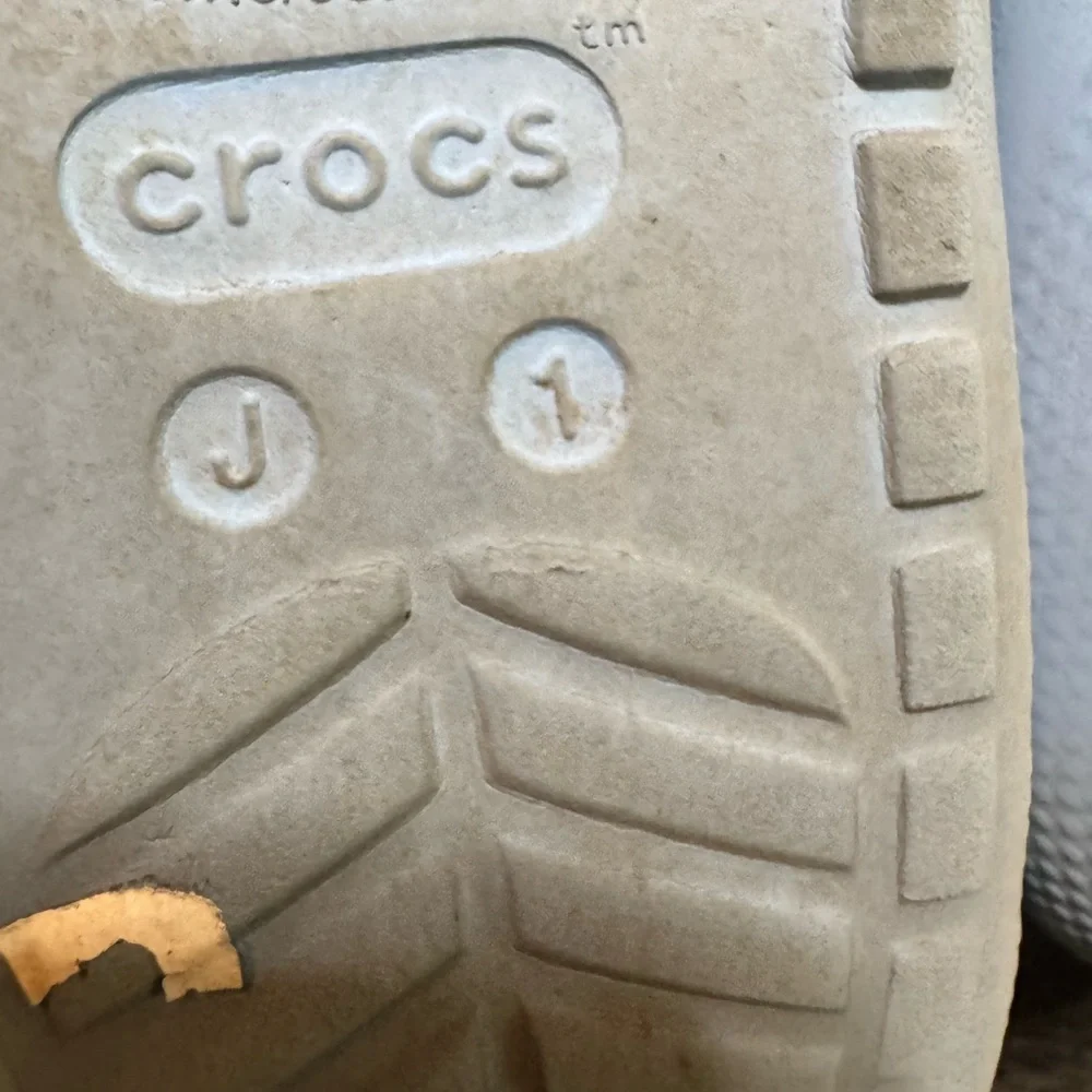 CROCS Baby Blue with Glitter and Platform Sole
